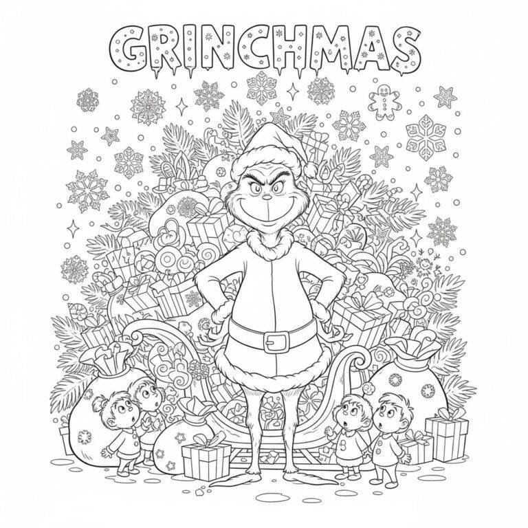 Grinchmas – halaman mewarnai