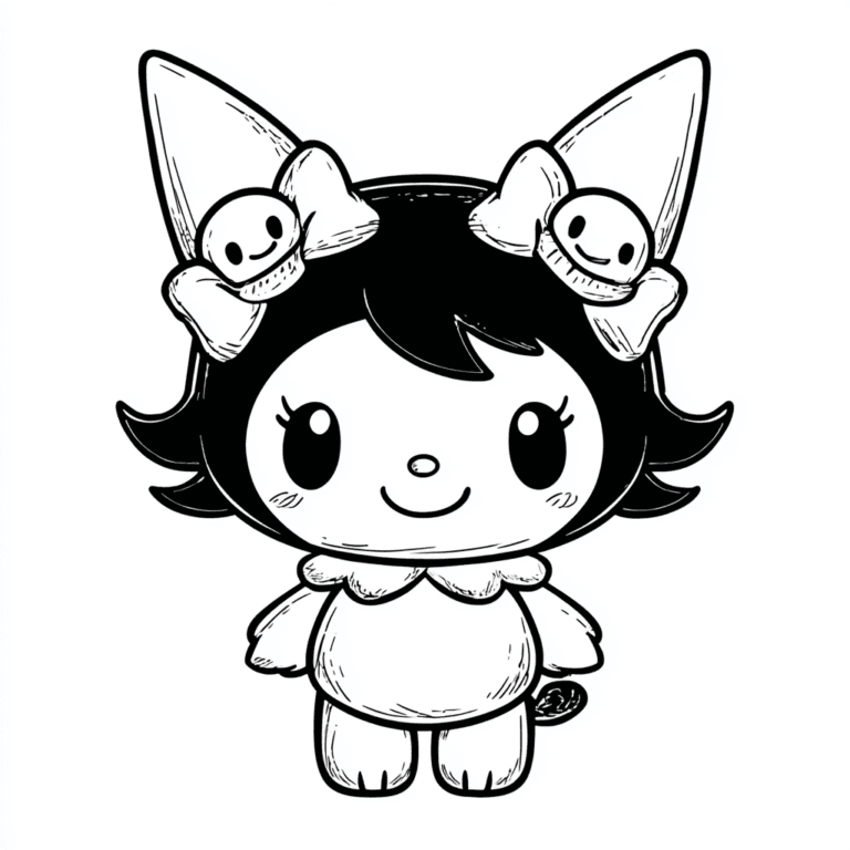 Kuromi – colouring page