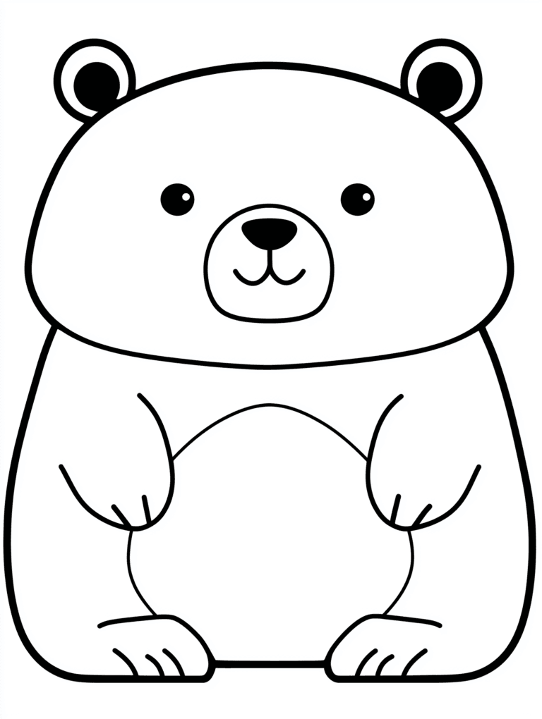 Urso simples – desenho para colorir
