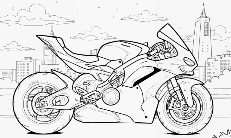 Motocicleta Ducati Panigale V4 R MY26 – fișă de colorat
