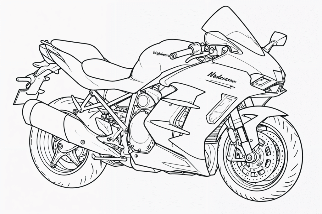 Motorno kolo Kawasaki Ninja H2R – pobarvanka