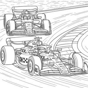 Formel-1-Rennen – Malvorlage