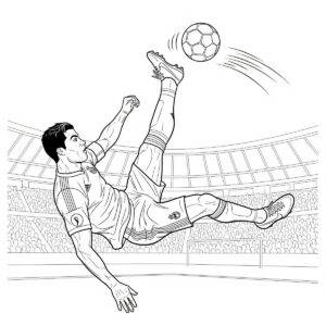 Ronaldo-Scherenschlag – Malvorlage