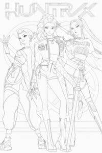 Rumi Mira Zoey Golden – desenho para colorir