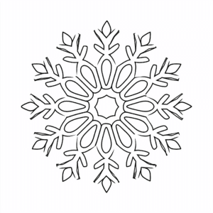 Snehová vločka ozdoba – omaľovánka