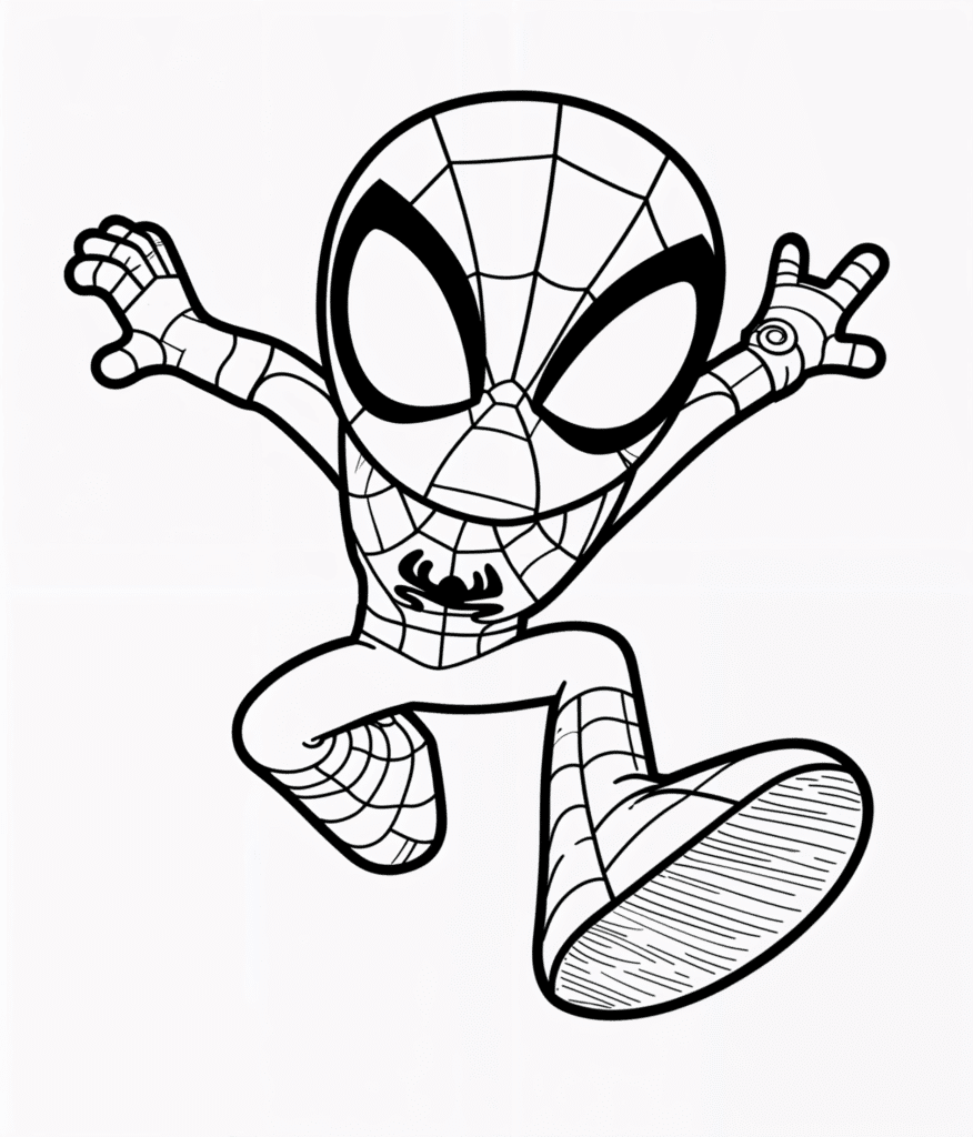 spidey – colouring page