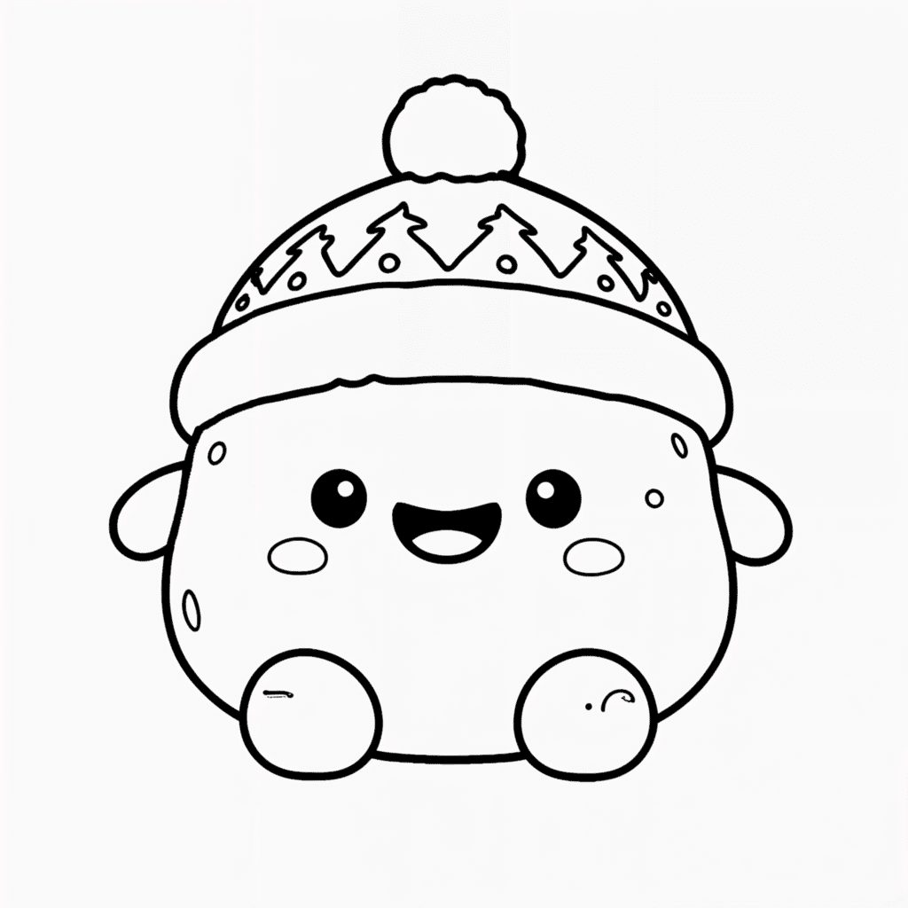 Squishmallow Christmas – colouring page