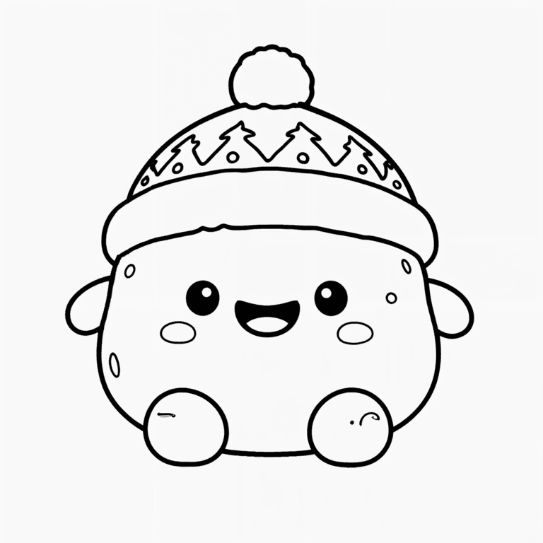 Squishmallow Christmas – colouring page