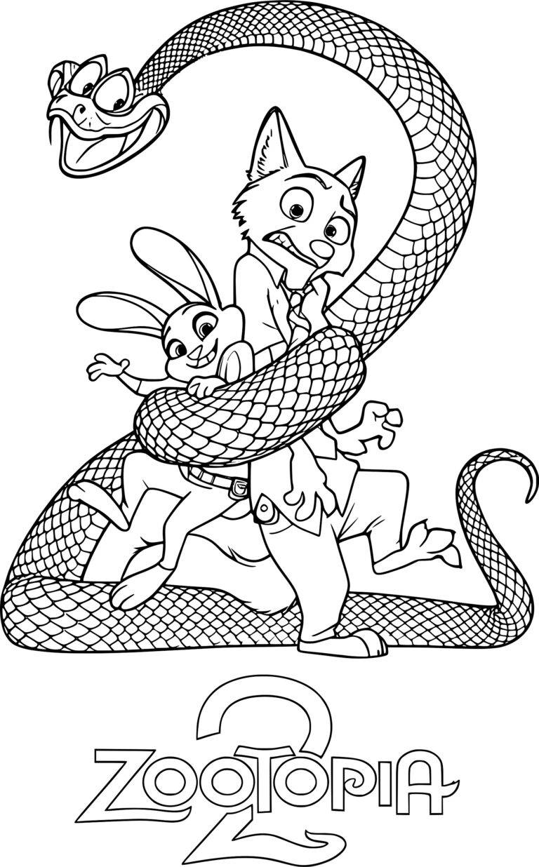 Zootopia 2 – omaľovánka