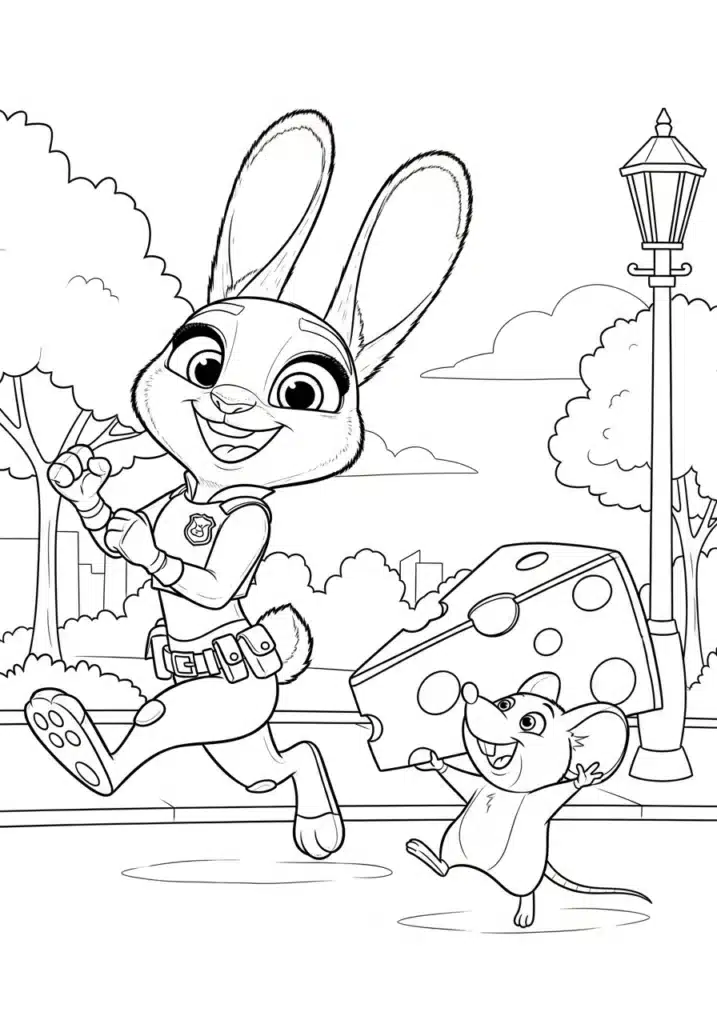 Judy Zootropolis 2 – fișă de colorat
