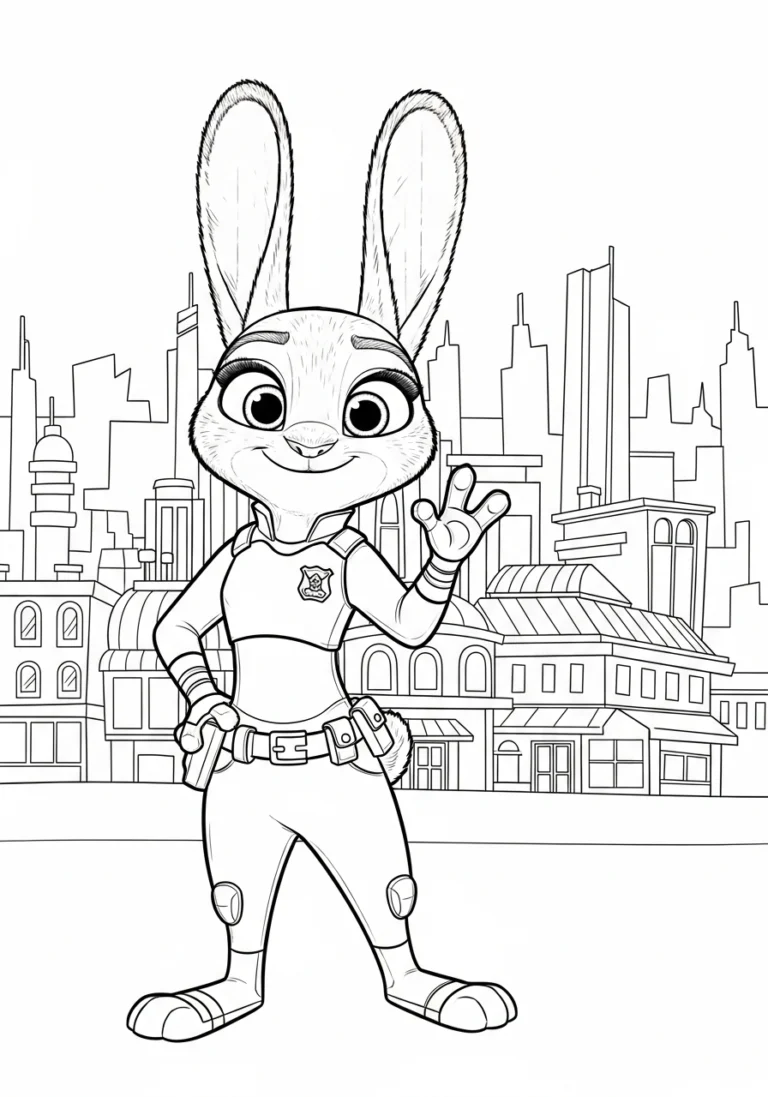Zootropolis 2 Zootopia zajac Judy – fișă de colorat