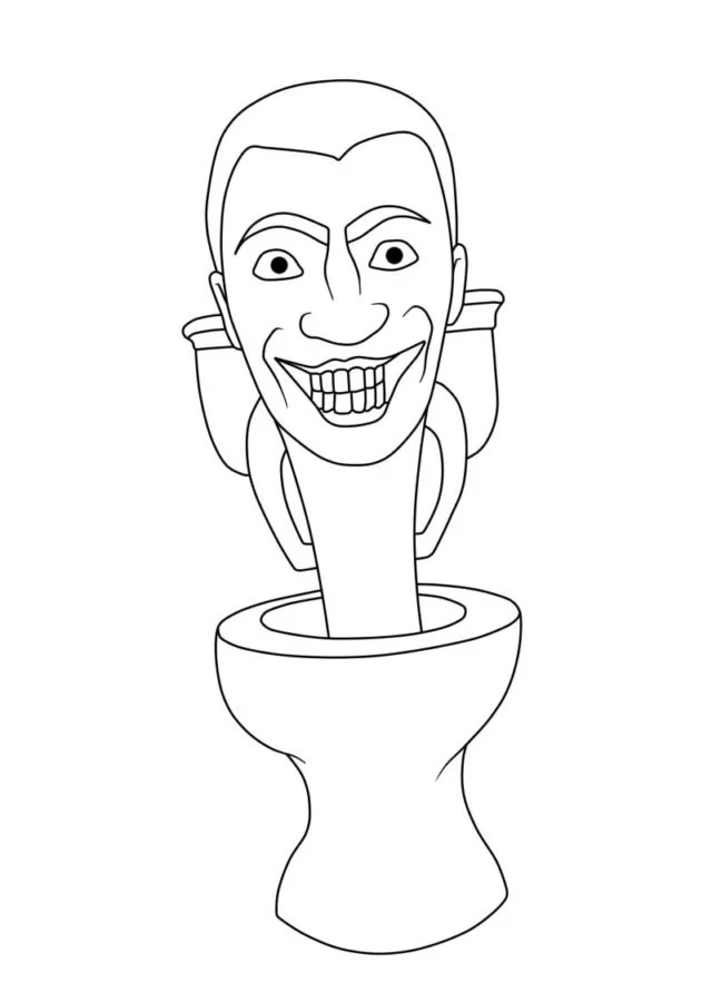 Skibidi toilet omaľovánka