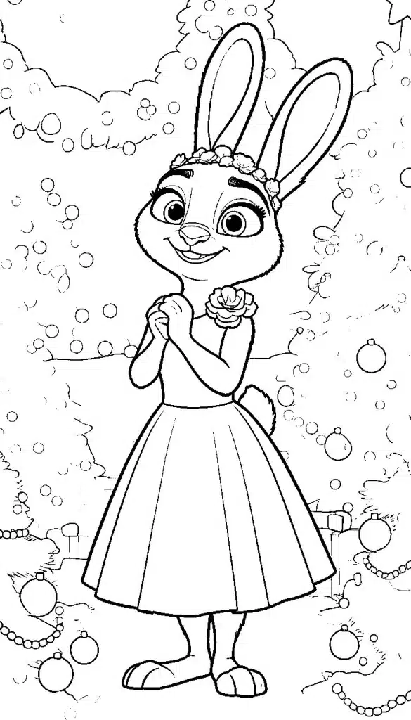 Judy Zootropolis svadobné Kleidern – Malvorlage
