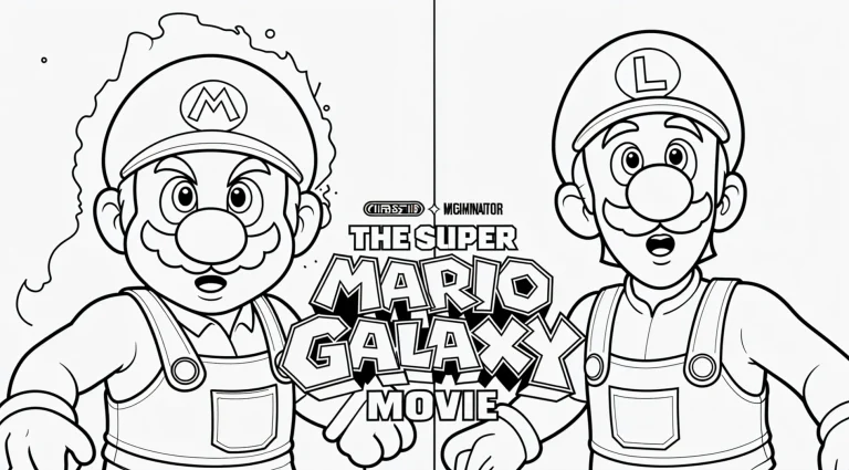 Super Mario und Luigi Galaxy Film – Malvorlage