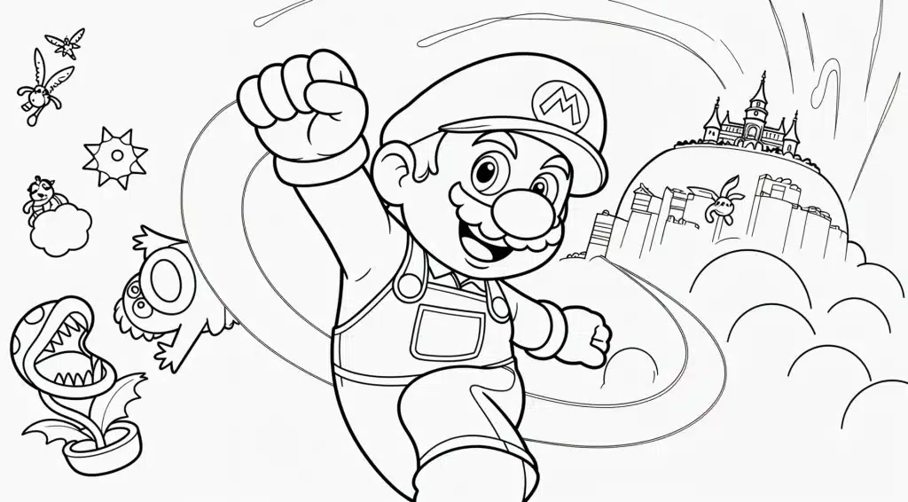 Super Mario intergalactic movie – fișă de colorat