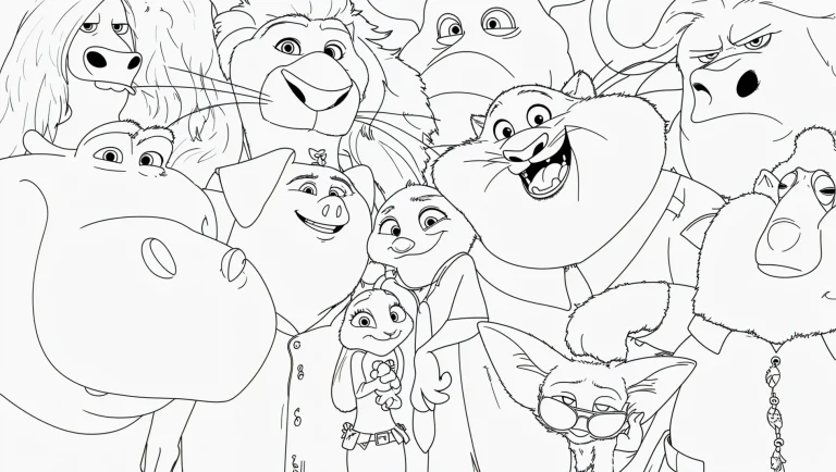 Zootropolis Figuren – Malvorlage