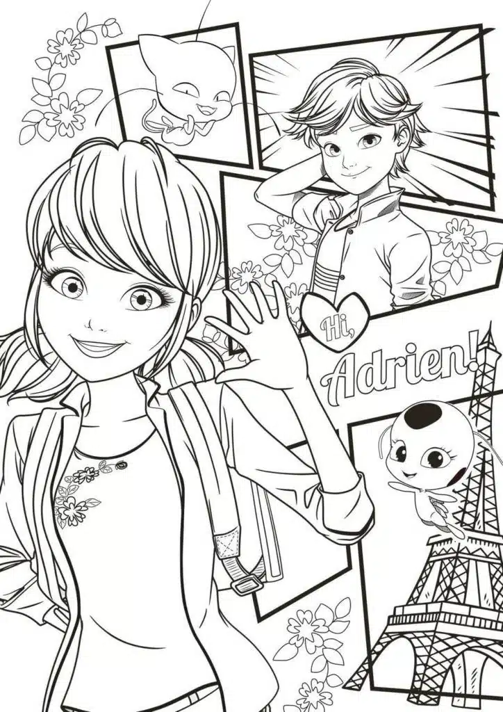 The Enchanted Ladybird and the Black Cat – a colouring book