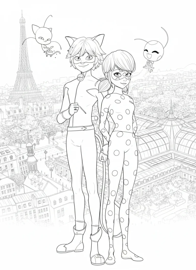Lienka and the Black Cat – Colouring Book