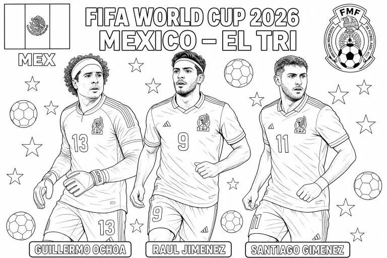 Mexico FIFA 2026 Colouring Book for Children