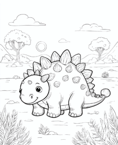 Ankylosaurus Dinosaurier Malbuch – Malvorlage