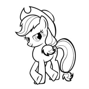 Applejack poník – omalovánka