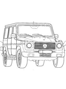 Mercedes Geländewagen – Malvorlage