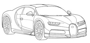 Samochód Bugatti Chairon – kolorowanka