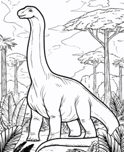 Brontosaurus Dinosaurier – Malvorlage