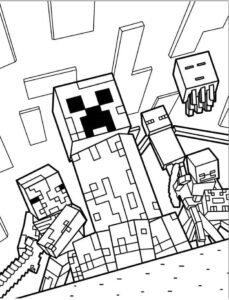 Plezalec, Enderman, Duh, Minecraft – pobarvanka
