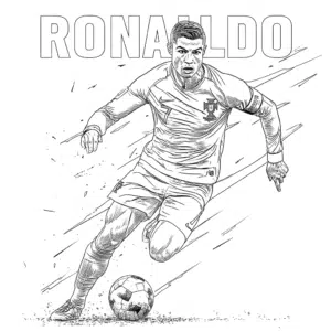 Cristiano Ronaldo, nogometaš – pobarvanka