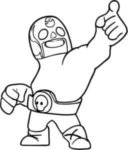 El Primo Brawl Stars barvna stran – pobarvanka
