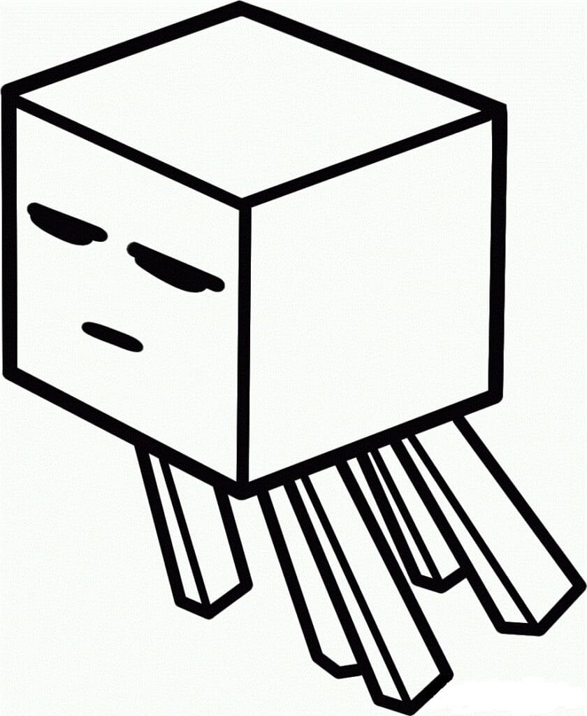 Ghost Minecraft omaľovánka