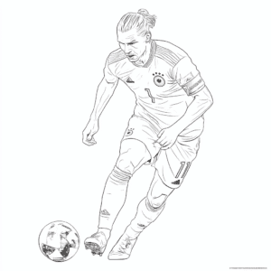 Haaland nogometna barvna stran – pobarvanka