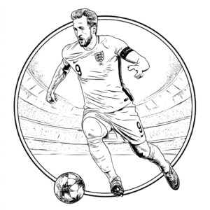 Harry Kane nogometaš – pobarvanka