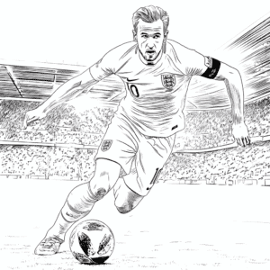 Barvna stran Harry Kane – pobarvanka