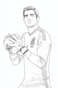 Iker Casillas nogomet – pobarvanka