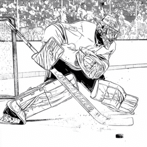 Karel Vejmelka goleiro de hóquei – desenho para colorir