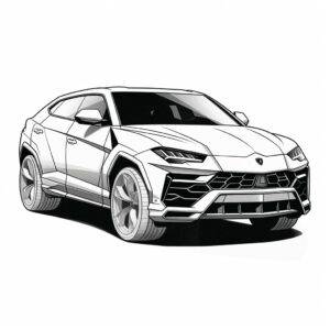 SUV značky Lamborghini – omalovánka