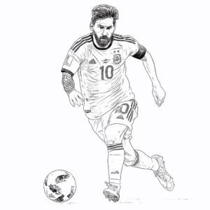 Lionel Messi nogomet – pobarvanka