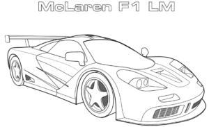 Mașină de curse McLaren – fișă de colorat