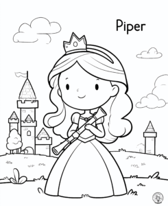 Princezna Piper – omalovánka
