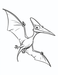 Pterodaktylus fliegender Dinosaurier – Malvorlage