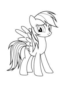 Rainbow dash poník – omalovánka
