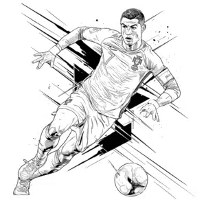 Ronaldo nogometna barvna stran – pobarvanka