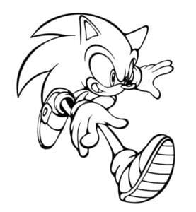 Sonic ježko beží – fișă de colorat