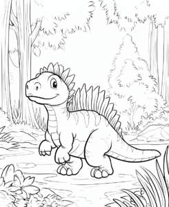 Spinosaurus Dinosaurier – Malvorlage
