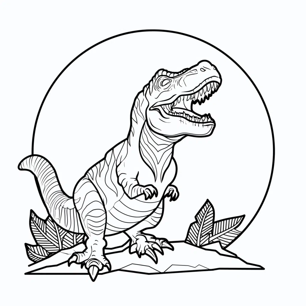 T rex dinosaurus omaľovánka