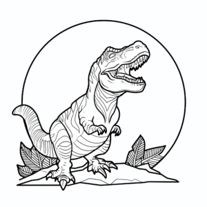 T rex dinosaurier färbung buch - kostenlose druckbare färbung buch – Malvorlage