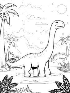 Titanosaurus Dinosaurier – Malvorlage