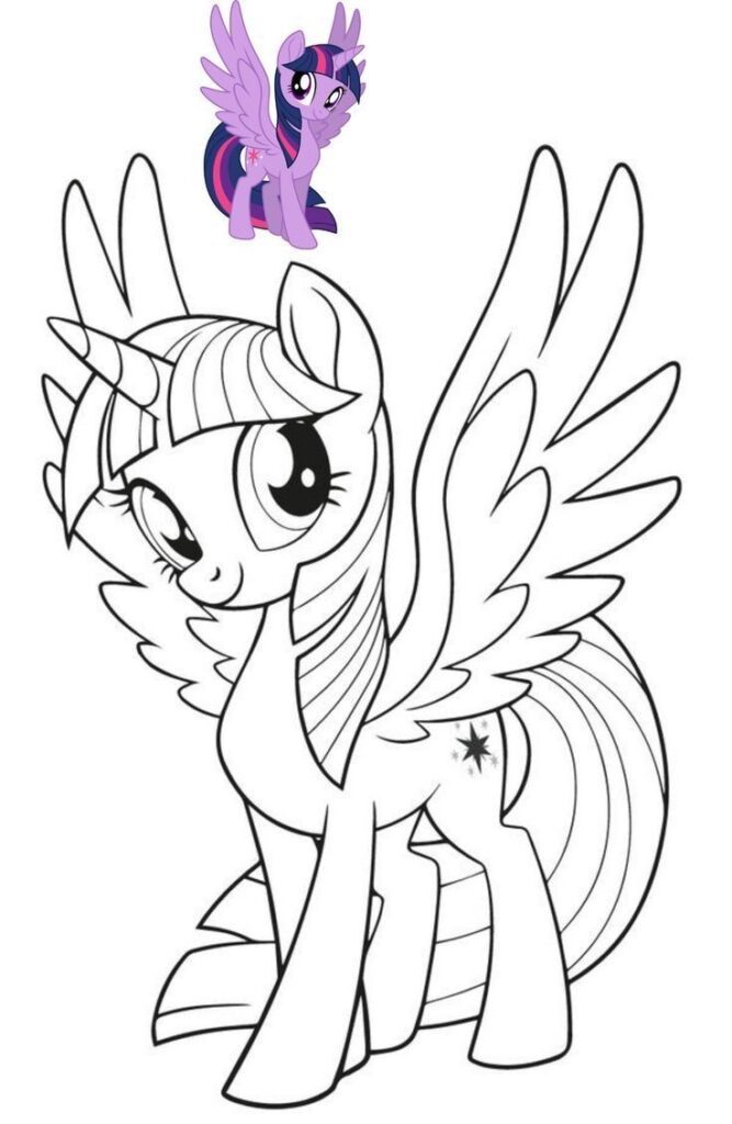 Twilight sparkle môj malý pony – omalovánka